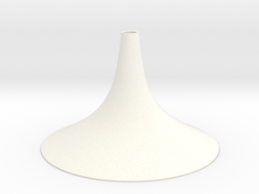 Simple Small Conical Vase in White Processed Versatile Plastic