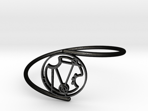 Nerissa - Bracelet Thin Spiral in Matte Black Steel