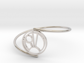 Sam - Bracelet Thin Spiral in Rhodium Plated Brass