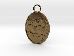 4,3 Wiggled Keychain in Polished Bronze