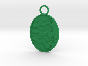 4,3 Wiggled Keychain in Green Processed Versatile Plastic