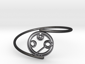 Annabel - Bracelet Thin Spiral in Polished and Bronzed Black Steel