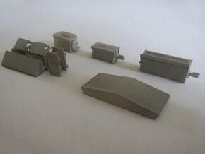 #2 Ballast Gate Miner Type Short [4 Cars] in Tan Fine Detail Plastic