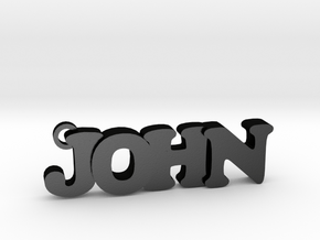 JOHN (Keychain - Pendant) in Matte Black Steel