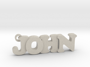 JOHN (Keychain - Pendant) in Natural Sandstone