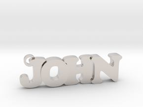 JOHN (Keychain - Pendant) in Platinum