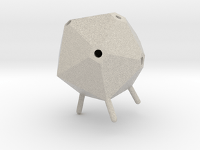 Icosahedron Pen Holder in Natural Sandstone