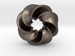0169 8-Torus [2-2-2-1] (2.5cm) in Polished Bronzed Silver Steel