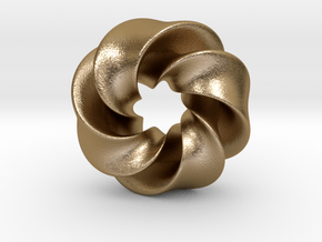 0169 8-Torus [2-2-2-1] (2.5cm) in Polished Gold Steel