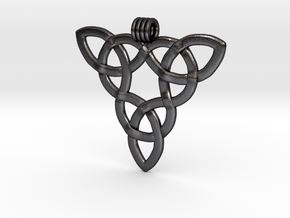 Triquetta Pendant 3 in Polished and Bronzed Black Steel