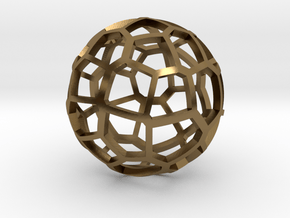 Voronoi Sphere 2 in Polished Bronze