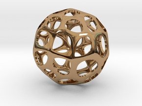 Voronoi Sphere in Polished Brass