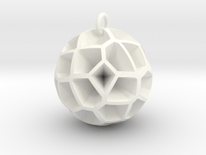 Voronoi Sphere 3 in White Processed Versatile Plastic