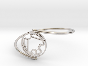 Grace - Bracelet Thin Spiral in Rhodium Plated Brass