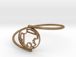 Grace - Bracelet Thin Spiral in Natural Brass