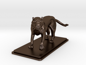 Tiger figure in Polished Bronze Steel