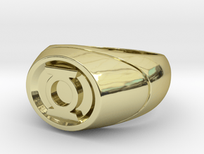 Green Lantern Ring - WotGL (Size 8 - 18.1 mm) in 18k Gold Plated Brass