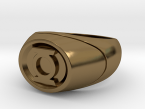 Green Lantern Ring - WotGL (Size 8 - 18.1 mm) in Polished Bronze