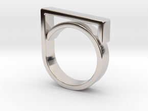 Adjustable ring for men. Model 1. in Rhodium Plated Brass