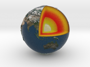 Earth with relief in Full Color Sandstone