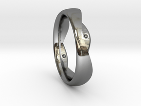 Swing Ring elliptical 19mm inner diameter in Fine Detail Polished Silver