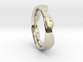 Swing Ring elliptical 19mm inner diameter in 14k White Gold