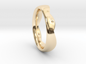 Swing Ring elliptical 19mm inner diameter in 14k Gold Plated Brass