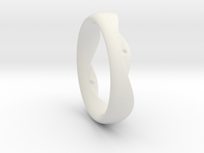 Swing Ring elliptical 19mm inner diameter in White Natural Versatile Plastic