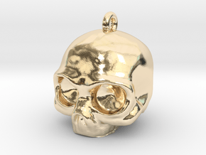 Skull Pendant in 14k Gold Plated Brass