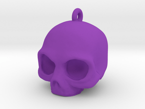 Skull Pendant in Purple Processed Versatile Plastic