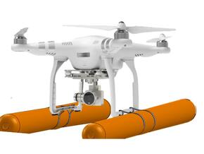 Floating Outrigging For a Drone  in White Natural Versatile Plastic