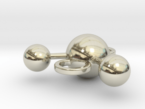 water molecule bead in 14k White Gold