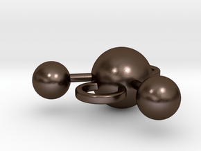 water molecule bead in Polished Bronze Steel