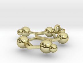 Adenine(ring added) in 18k Gold Plated Brass