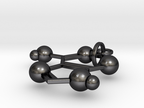 Adenine(ring added) in Polished and Bronzed Black Steel