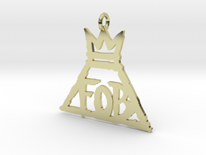 FOB 1 Inch necklace pendant in 18k Gold
