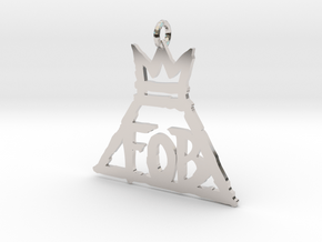 FOB 1 Inch necklace pendant in Platinum