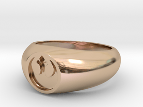 Rebel Alliance Ring (Size 10 1/4 - 20 mm) in 14k Rose Gold Plated Brass