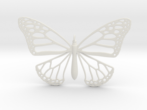 Smooth Monarch Pendant in White Natural Versatile Plastic