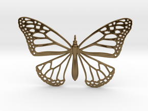 Smooth Monarch Pendant in Polished Bronze
