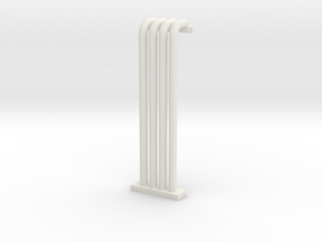 N Scale Pipe Rack Riser From Ground To 28mm in White Natural Versatile Plastic