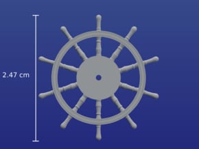 1:72 HMS Victory Ships Wheel in Tan Fine Detail Plastic