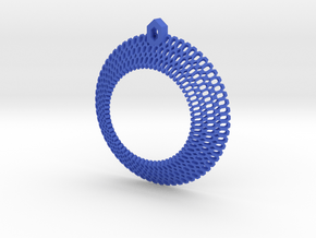 Crochet Pendant (steel and plastic) in Blue Processed Versatile Plastic