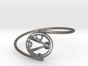 Emily - Bracelet Thin Spiral in Polished Nickel Steel