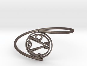 Emily - Bracelet Thin Spiral in Polished Bronzed Silver Steel