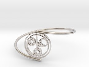 Nicole - Bracelet Thin Spiral in Rhodium Plated Brass