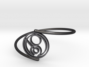 Gina - Bracelet Thin Spiral in Polished and Bronzed Black Steel