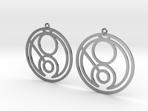 Gina - Earrings - Series 1 in Fine Detail Polished Silver