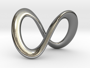 Endless-Infinite Symbol in Fine Detail Polished Silver