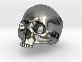 The "Ct Skull Ring" in Polished Silver